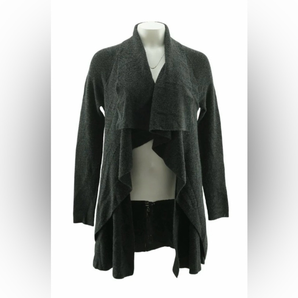 Theory Women's Gray Open Front Cardigan Sweater